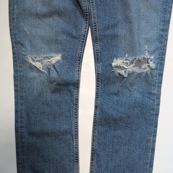 Citizens of Humanity Charlotte Crop High Rise Straight Jeans Distressed Size 24 - Picture 13 of 15